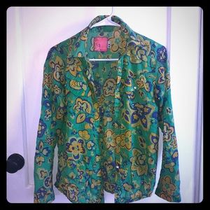 Retro Floral Collar Shirt